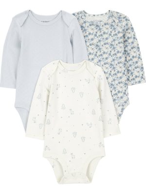 Conjunto de 3 bodies para bebês da Carter's Child of Mine menina